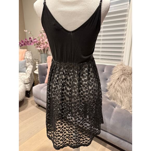 NWOT POL Distressed Dyed Charcoal Black Mini Dress Size S | SAME DAY SHIP - Picture 3 of 4